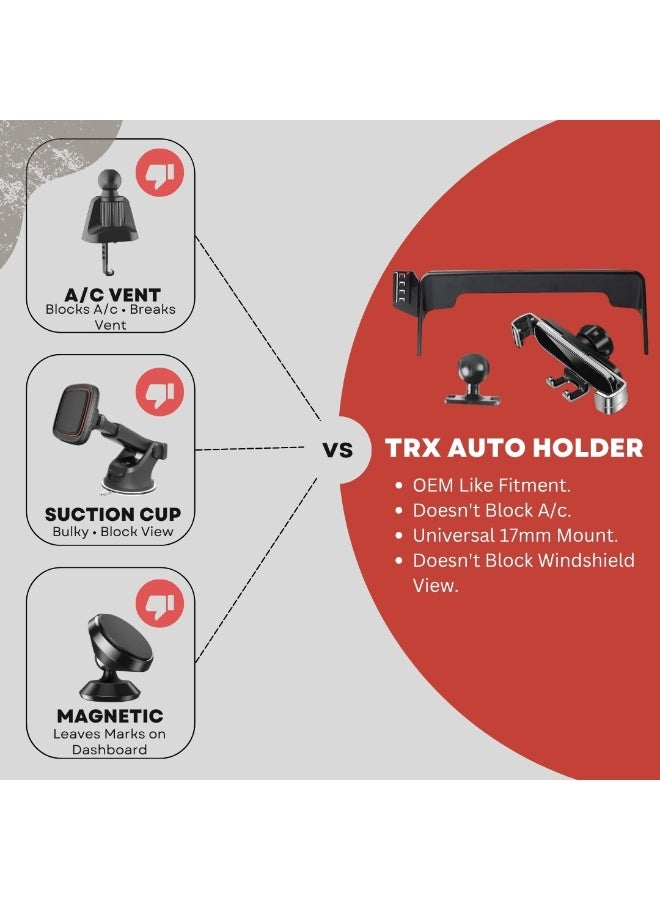  تي ار اكس اوتو حامل شاشة هاتف نيسان باترول 2023 - 2025 القابل للتعديل للتثبيت على لوحة القيادة - Image 3