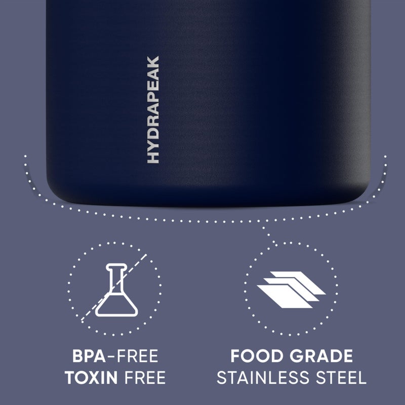 Hydrapeak 18oz Stainless Steel Vacuum Insulated Food Jar Kids for Hot and Cold Food, Wide Mouth Leak-Proof Soup Adults, 10 Hours 16 (Navy) (HP-Foodie18) - Image 4