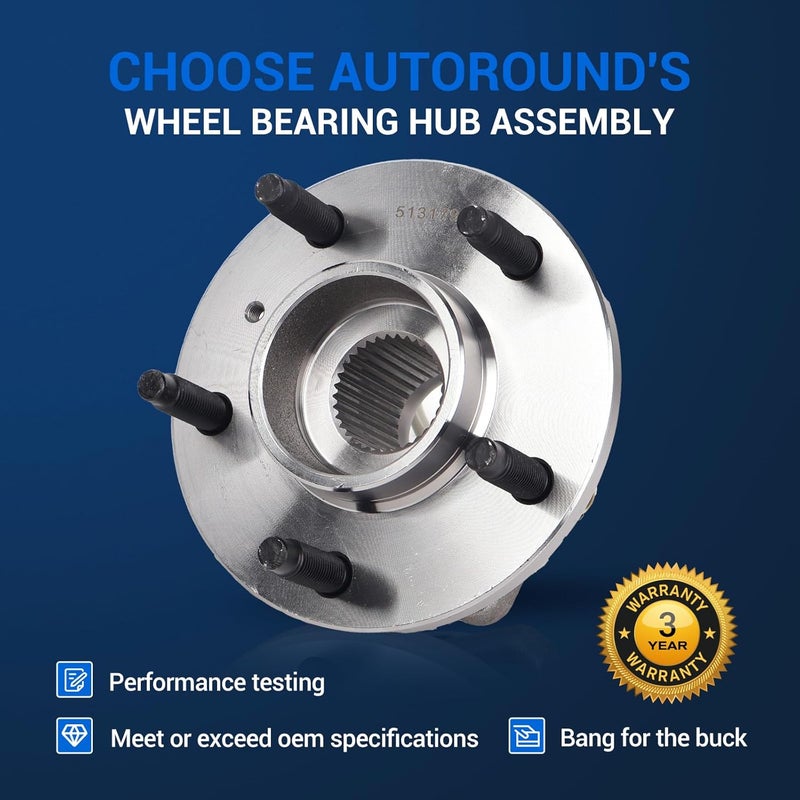 Autoround 513179 Front Wheel Hub and Bearing Assembly for Cadillac, Buick, and Oldsmobile - Image 4