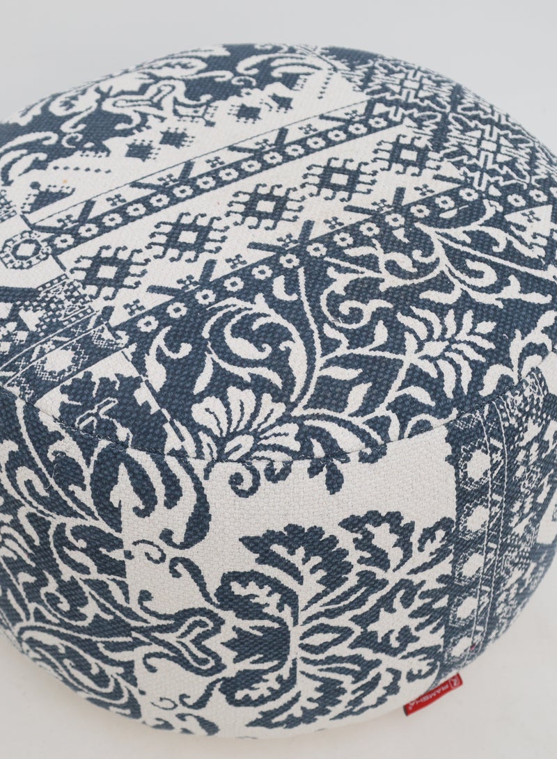 Ramsha Blue Color Home Decor Pouf – PF-176 (50x50x30cm)  - Image 2