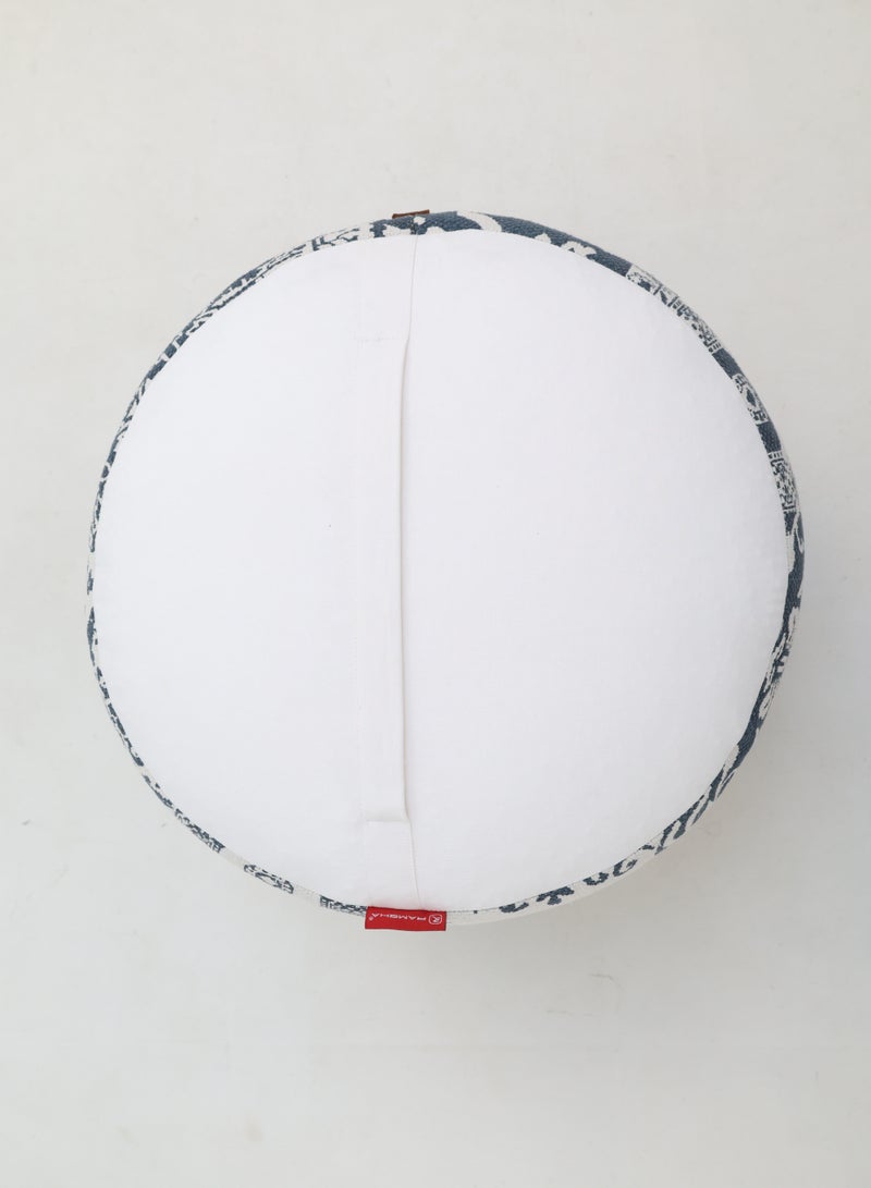 Ramsha Blue Color Home Decor Pouf – PF-176 (50x50x30cm)  - Image 5