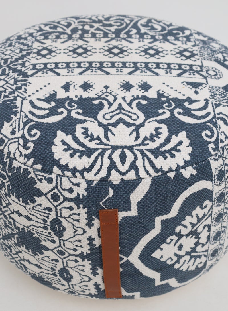 Ramsha Blue Color Home Decor Pouf – PF-176 (50x50x30cm)  - Image 3