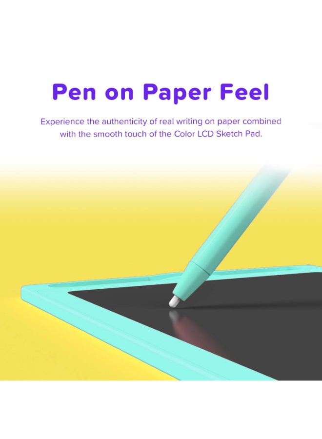 myFirst Sketch 2 | LCD Writing Tablet for Kids, 8.5" Size Drawing Doodle Board, Zero Delay, Partial Erase Function, Lock Switch, Magnetic Attachment, Pressure Sensitive, 2yrs Battery Life - Blue - Image 5