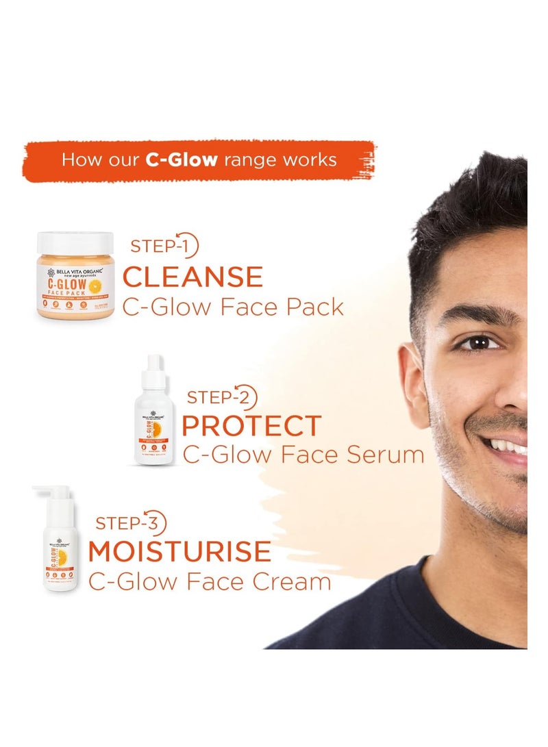 Bella Vita Organic C Glow Face Pack for Brightening, Dark Spots, Pigmentation and Tan Removal with Vitamin C, Turmeric Best for All Skin Types , 100 gm - Image 4