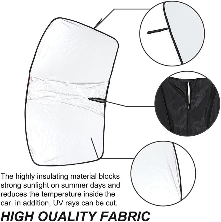 PIUGILH Car Windscreen Sun Shade for Volvo XC60 (2015-2024) - Foldable Sun Visor with Memory Spring Wire - Image 5