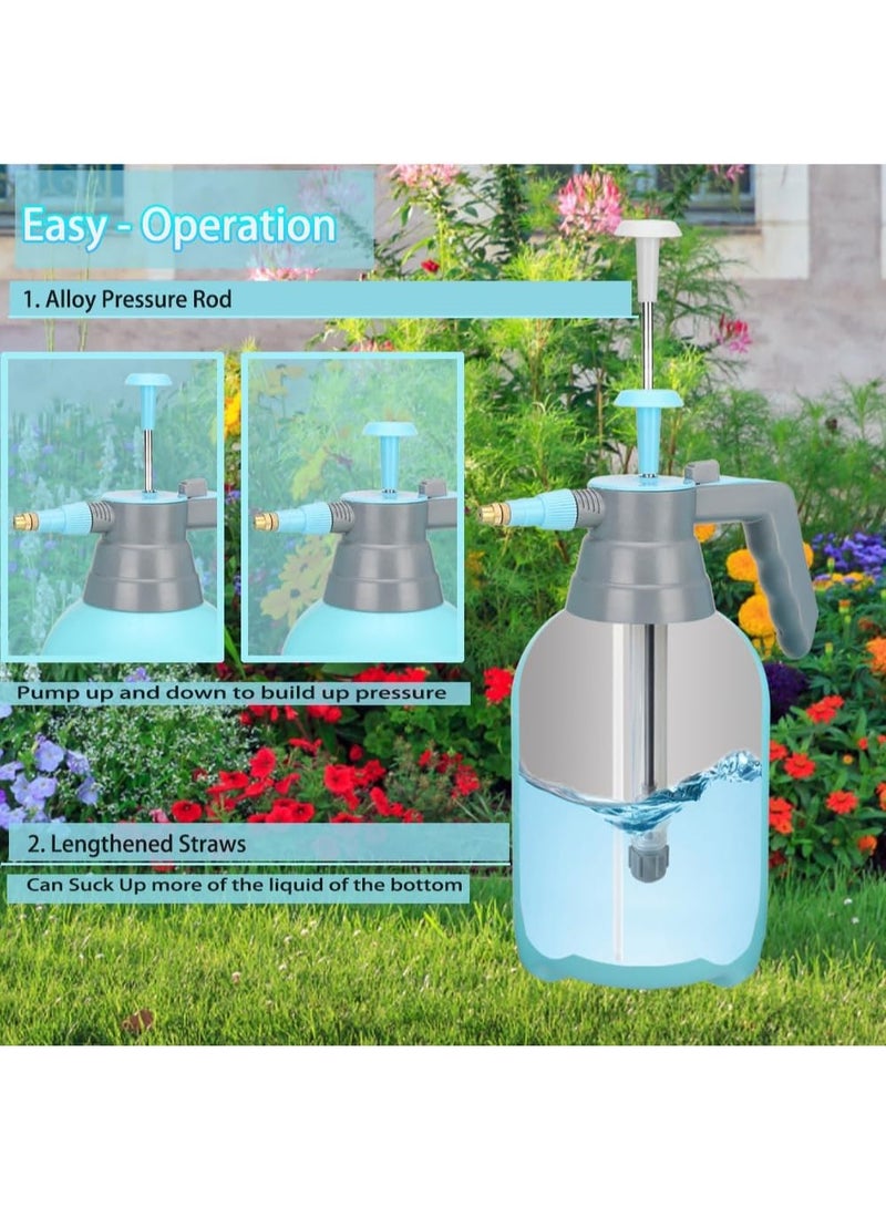 Garden Pressure Sprayer – 3-Liter Capacity, Hand Pump Operated, Multi-Purpose for Plant Watering. Features an adjustable nozzle for versatile spray patterns and a safety pressure release valve. Turquoise (Large). - Image 3