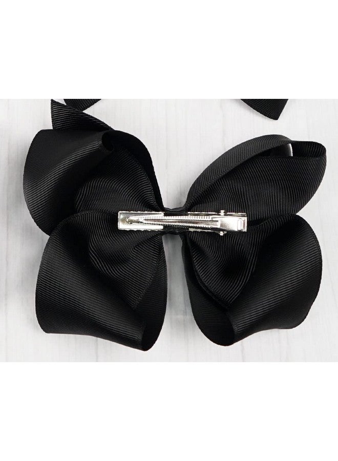 CELLOT Big Bows For Girls 40 Pcs Grosgrain Ribbon Boutique 6 Inch Hair Bow Alligator Clips For Girls Teens Toddlers Kids In Pairs - Image 3