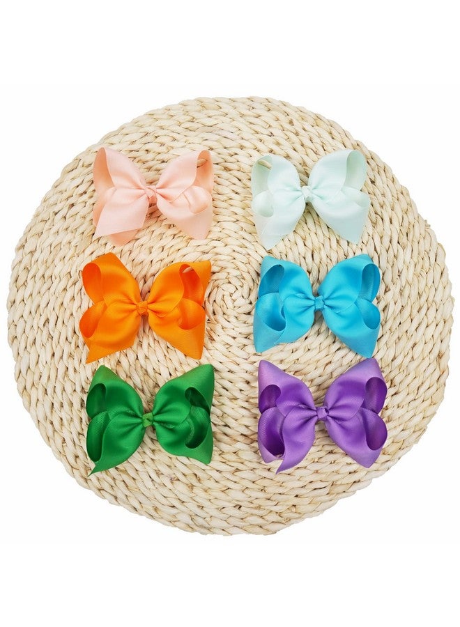 CELLOT Big Bows For Girls 40 Pcs Grosgrain Ribbon Boutique 6 Inch Hair Bow Alligator Clips For Girls Teens Toddlers Kids In Pairs - Image 5