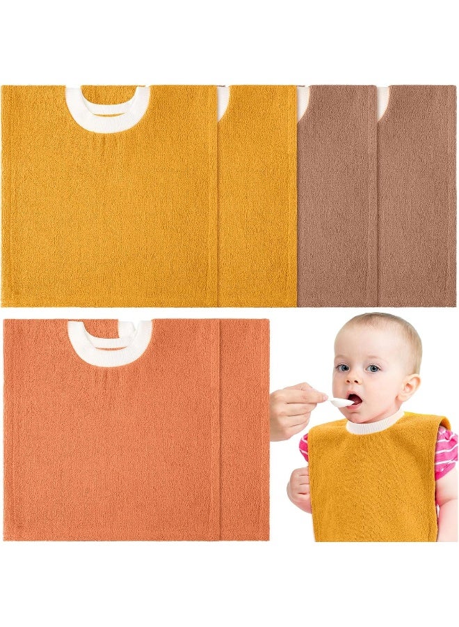 Foaincore 6 Pcs Pullover Baby Bibs Cotton Terry Toddler Absorbent Infant for Feeding and Drooling Towel Slip on Bib - Image 1