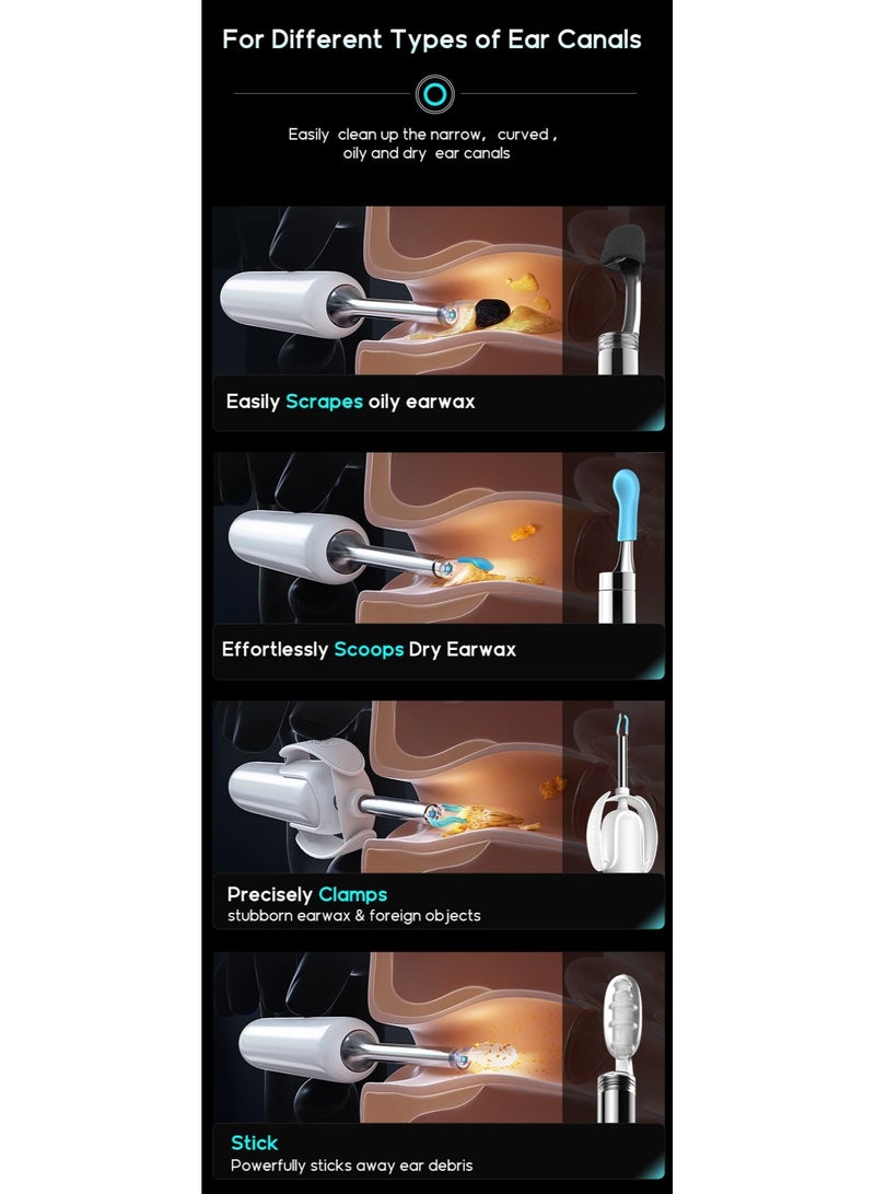 Smart Ear Cleaner with Camera for Daily Ear Canal Cleaning Delicate Kit for Ear Care Tailored for Whole Family Ear Cleaning Device