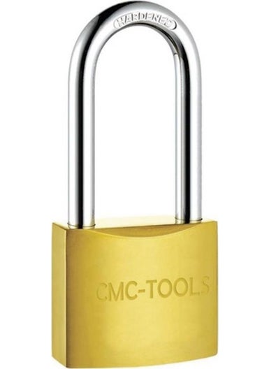 CMC Yellow Padlock Long 50 Mm with 3 Keys  - Image 1