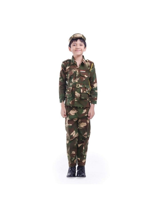 فانسي دريسويل - فستان جيش من FancyDressWale للأطفال (11-12 سنة) (مزيج من القطن والبوليستر) - Image 1