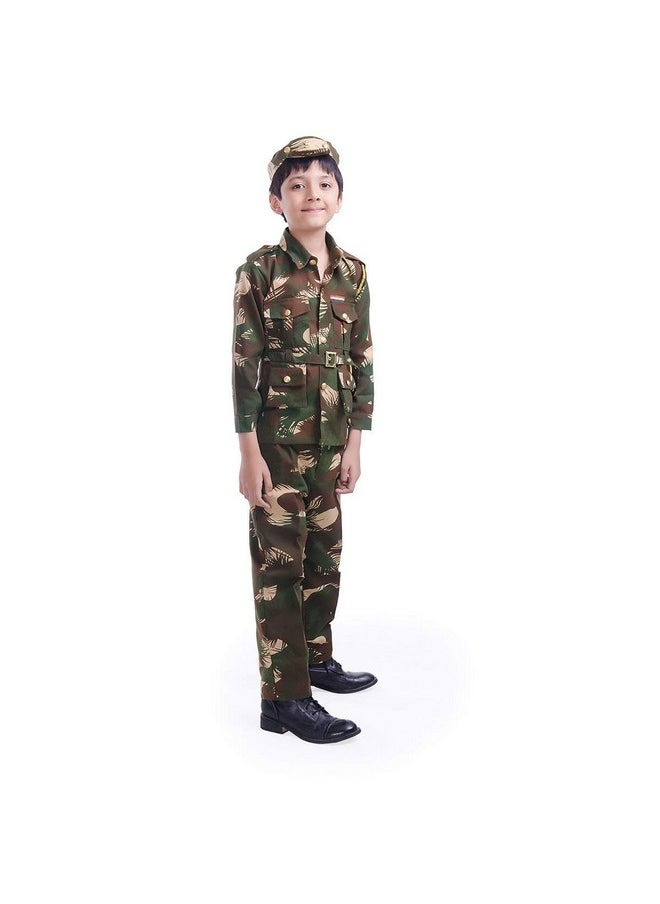 فانسي دريسويل - فستان جيش من FancyDressWale للأطفال (11-12 سنة) (مزيج من القطن والبوليستر) - Image 1
