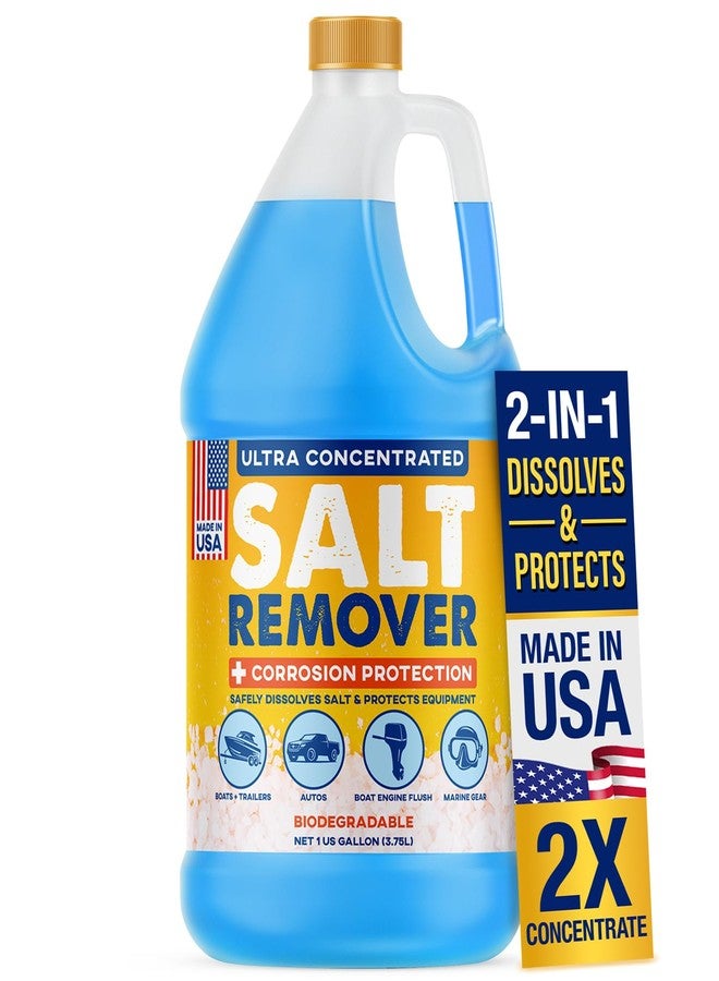 Escentile [1 Gallon] Concentrated Salt Remover + Corrosion Protection - Made in USA, Salt Cleaner Ideal for Boats, Cars, Marine Engine & Outboard Motor Flush, Washes Salt Away from Boat, Vehicles, & Trailers - Image 1