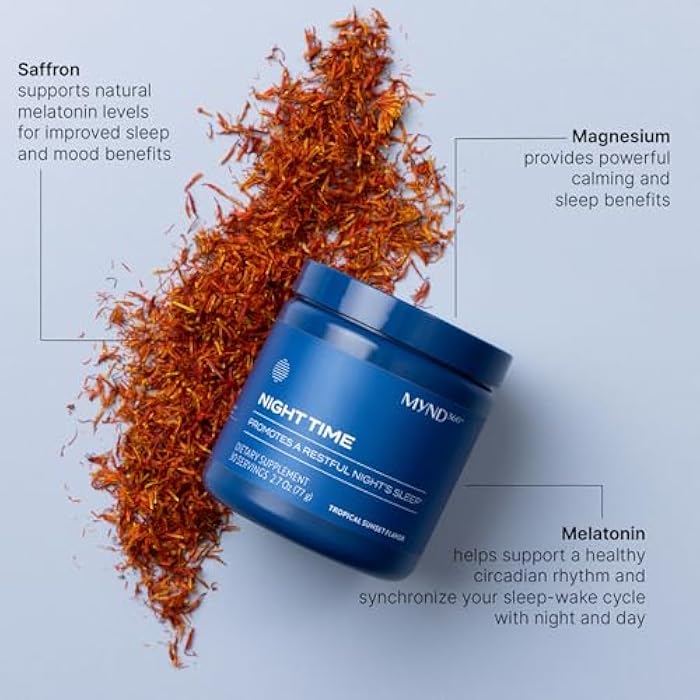 Nu Skin MYND360 Night Time Sleep Aid | Magnesium & Melatonin Sleep Supplement | Magnesium Citrate Powder | Promotes Restful Sleep | Non-Habit Forming Magnesium Supplement - Image 2