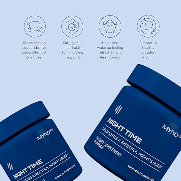 Nu Skin MYND360 Night Time Sleep Aid | Magnesium & Melatonin Sleep Supplement | Magnesium Citrate Powder | Promotes Restful Sleep | Non-Habit Forming Magnesium Supplement - Image 4