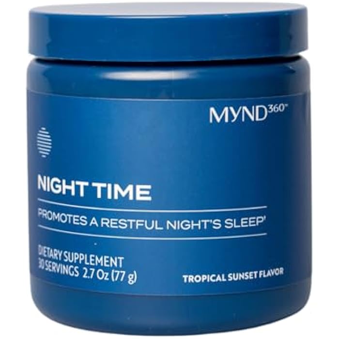 Nu Skin MYND360 Night Time Sleep Aid | Magnesium & Melatonin Sleep Supplement | Magnesium Citrate Powder | Promotes Restful Sleep | Non-Habit Forming Magnesium Supplement - Image 1