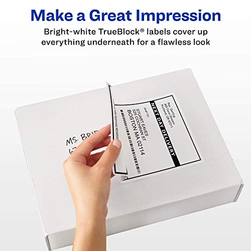 Avery White Shipping Labels for Laser Printers with TrueBlock Technology 3 1/3 Inch x 4 Inch, Box of 600 (5164) - Image 3