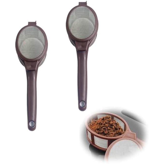 Bukela Reusable Coffee Tea Filter Dripper Strainer Strainers Cup Pot Infusers For Loose Tea 2 Pack - Image 2