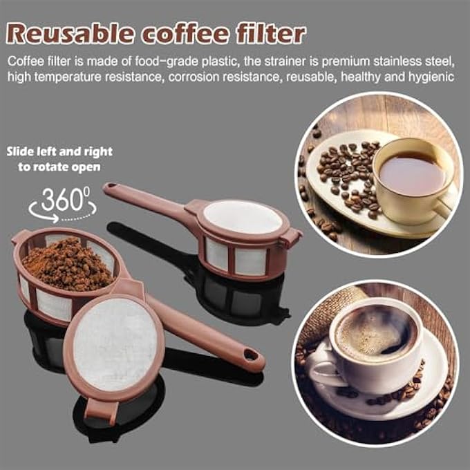 Bukela Reusable Coffee Tea Filter Dripper Strainer Strainers Cup Pot Infusers For Loose Tea 2 Pack - Image 4