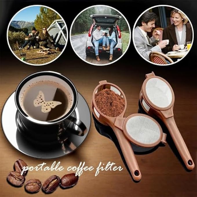 Bukela Reusable Coffee Tea Filter Dripper Strainer Strainers Cup Pot Infusers For Loose Tea 2 Pack - Image 5