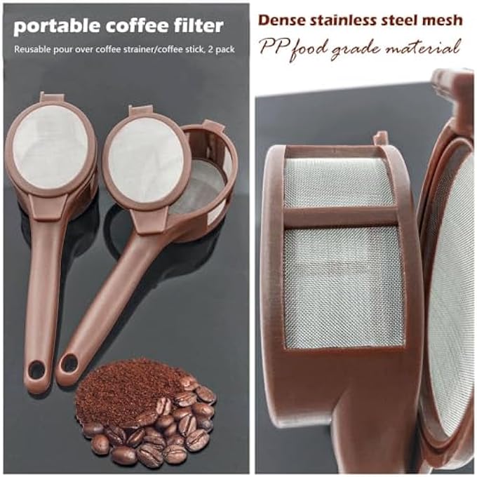 Bukela Reusable Coffee Tea Filter Dripper Strainer Strainers Cup Pot Infusers For Loose Tea 2 Pack - Image 3