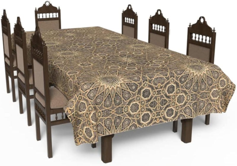 ART MOOD HOME Islamic Unique Diwan Tablecloth Waterproof Multi Colors 140 x 300