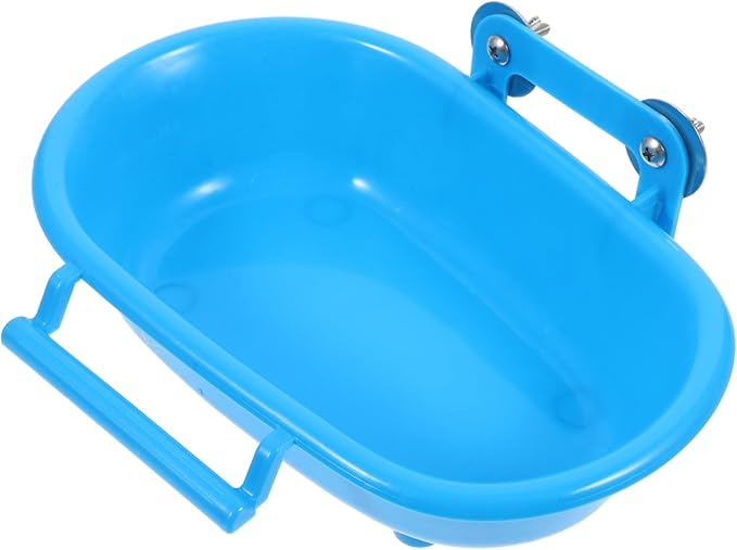 Blue Plastic Bird Bath Holder For Cage Easy To Hang 21 50X17 00X6 50CM Bathing Tub - Image 1