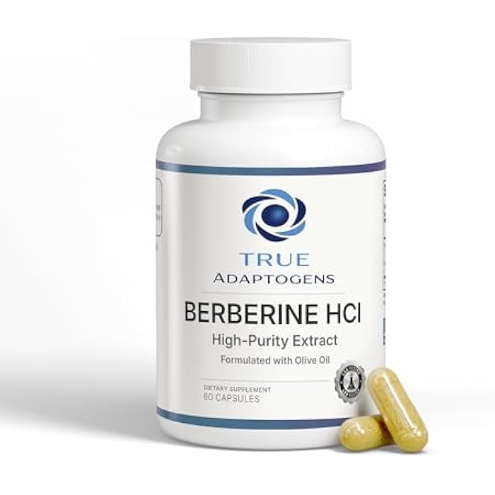 Berberine HCl 800mg – 97% Pure Dual Extract with Olive Oil for Absorption – Berberina Herbal Clean Formula - Image 1