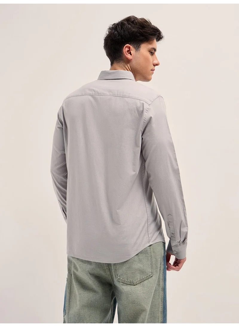The Bear House  Cotton Shirt for Men | Slim Fit, Long Sleeve, Casual or Formal Button-Down | Soft, Breathable Fabric for Work, Everyday, & All-Season Wear in Stylish for Men | Best Price UAE