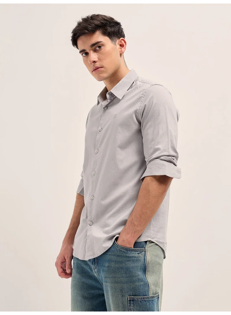 The Bear House  Cotton Shirt for Men | Slim Fit, Long Sleeve, Casual or Formal Button-Down | Soft, Breathable Fabric for Work, Everyday, & All-Season Wear in Stylish for Men | Best Price UAE