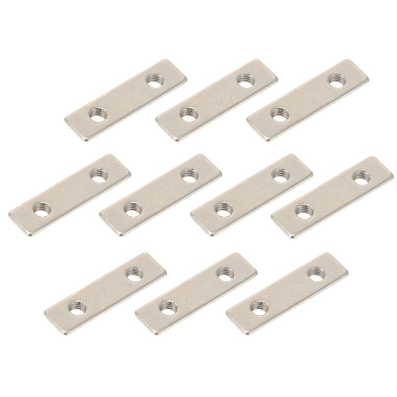M5 Aluminum T Nut Gaskets 10pcs Dual Hole for CNC Milling 3D Printer Metal Profile Fastening - Image 2