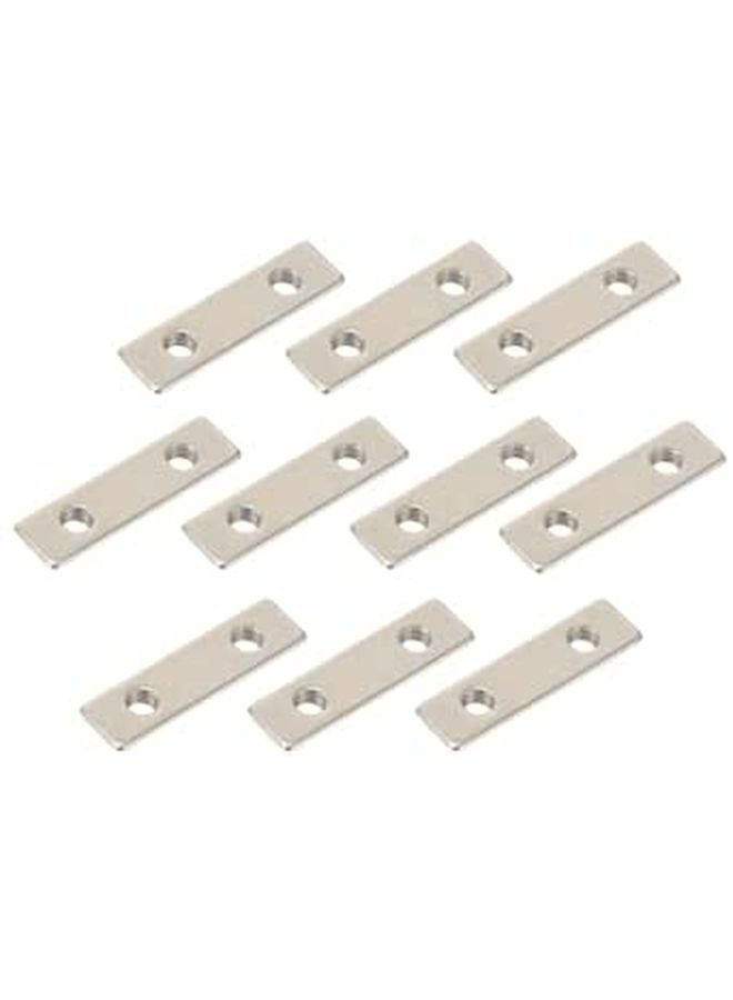 M5 Aluminum T Nut Gaskets 10pcs Dual Hole for CNC Milling 3D Printer Metal Profile Fastening - Image 1