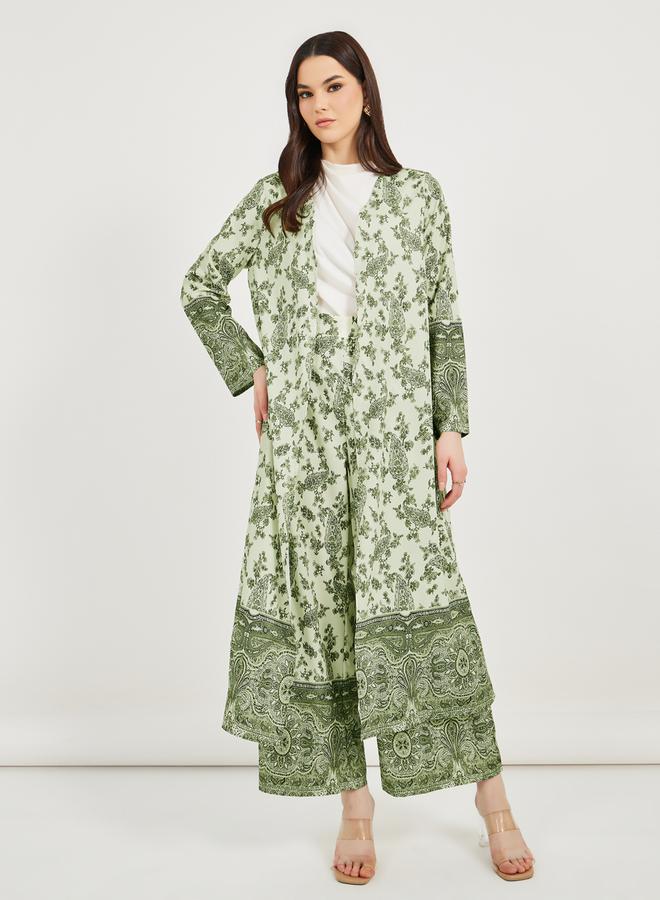Styli All-Over Print Regular Fit Midi Kimono  - Image 1