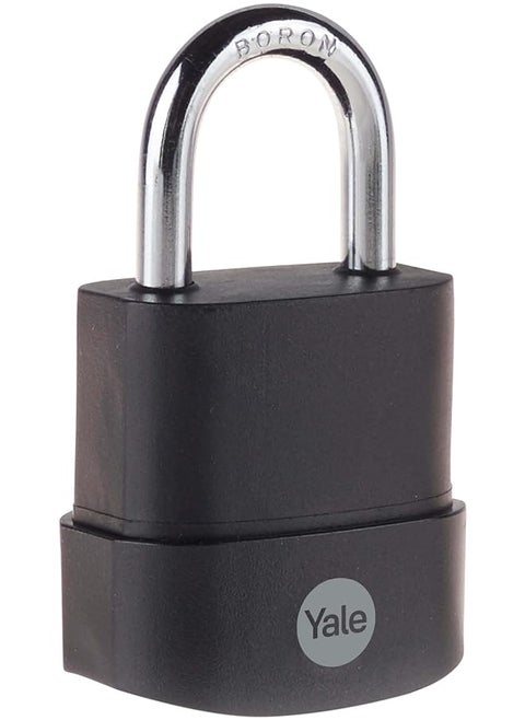 Yale Padlock Weatherproof 45mm 3Keys Black PVC Finish #Y227B/45/122/1