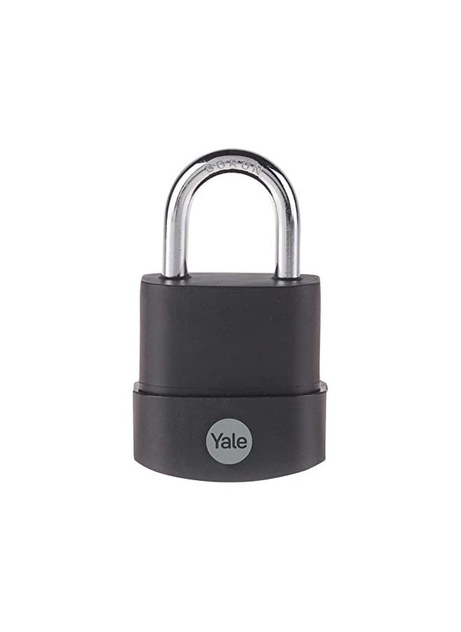 Yale Padlock Weatherproof 45mm 3Keys Black PVC Finish #Y227B/45/122/1