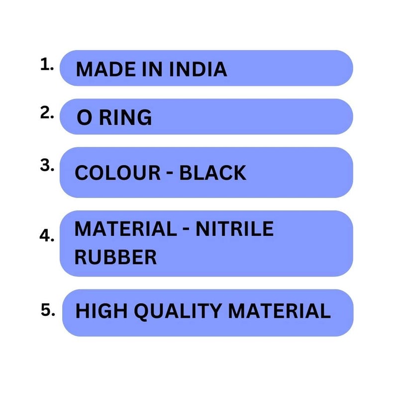 Smartpack O-Ring for Packaging of High-Speed Batch Coding Machine’s Spare Parts | Pressure, Seal | Quick Install, Rubber, Heat-Resistant, Industrial, Replacement O-Ring | Pack of 1 Small Size - Image 4