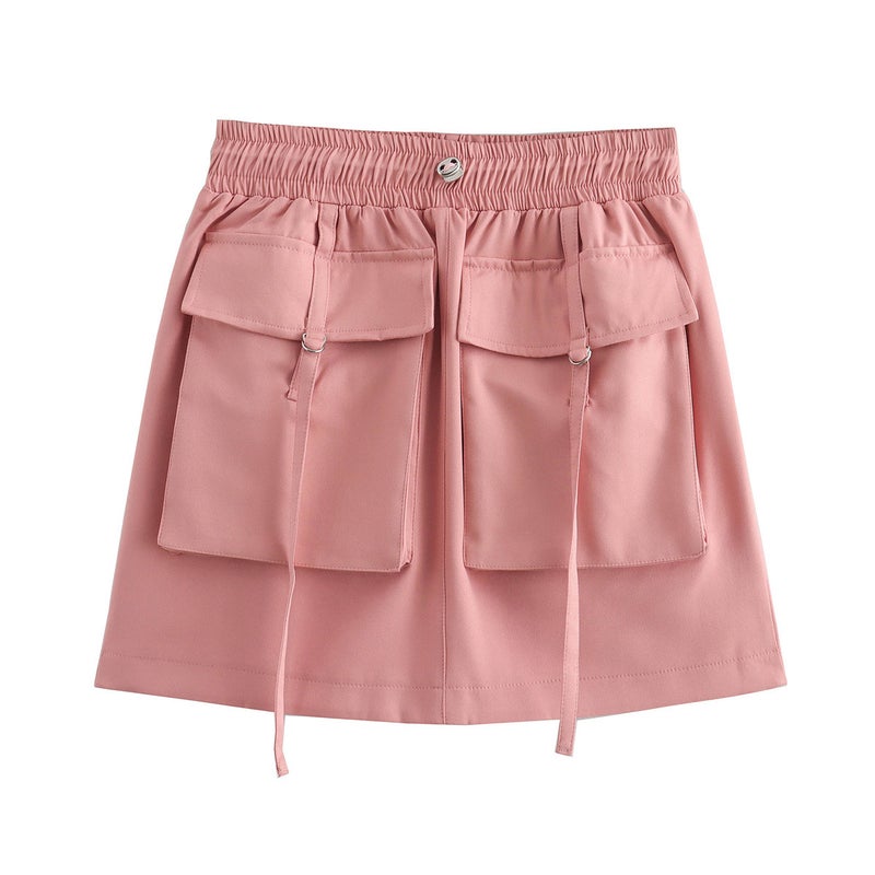 2024 Women'S Ins Street Style Solid Color Fashion Casual Multi-Color Work Skirt - Image 5