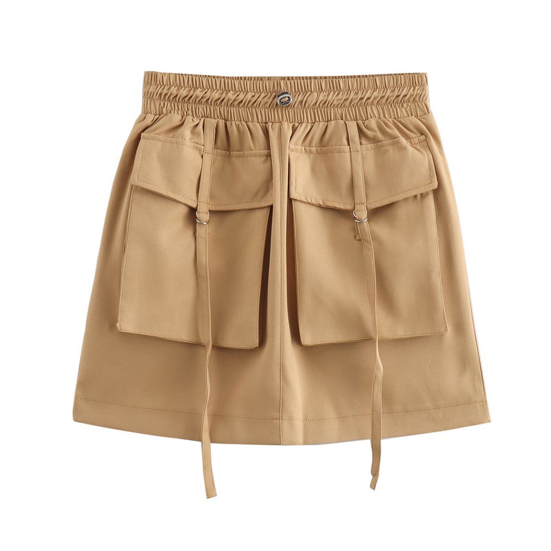 2024 Women'S Ins Street Style Solid Color Fashion Casual Multi-Color Work Skirt - Image 3