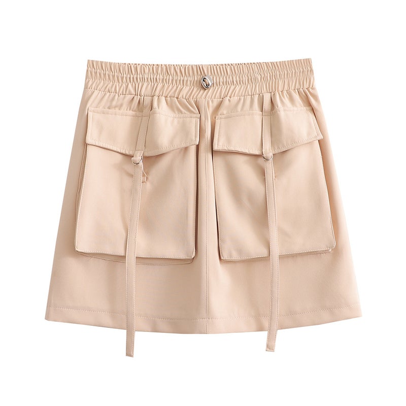 2024 Women'S Ins Street Style Solid Color Fashion Casual Multi-Color Work Skirt - Image 1