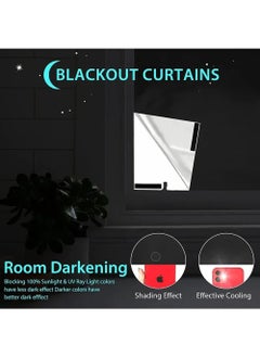 ONETO Portable Blackout Curtains With Self Adhesive Tape For Bedroom Living Room Bathroom And Attic Blackout Curtains Width 145 cm Length 200 cm  - Image 5