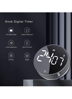 SYOSI Digital Kitchen Timers Visual Timers Large LED Display Magnetic Countdown Countup Timer For Classroom Cooking Fitness Baking Studying Teaching Easy For Kids And Seniors  - Image 3