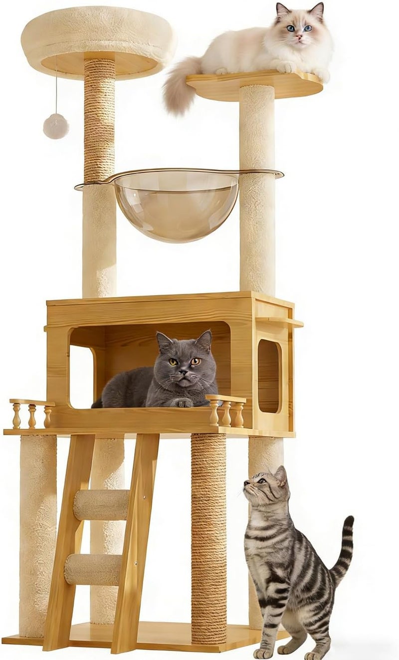 Sharpdo Space Capsule Cat Climbing Frame Cat Tree Toys - Image 1