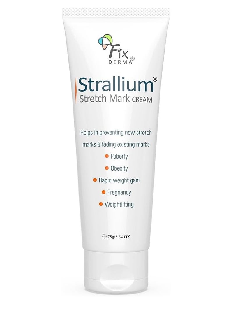 FIXDERMA Strallium Stretch Mark Cream, Removes Pregnancy stretch marks, Scar removal and Moisturizing Cream, Stretch mark remover for Stomach, thighs & all body parts- 75g - Image 2