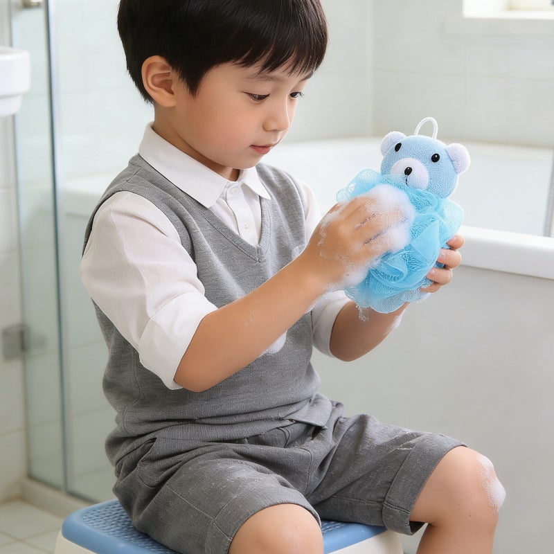 🧸 كرة استحمام إسفنجية ملونة لتنظيف الجسم - Image 4