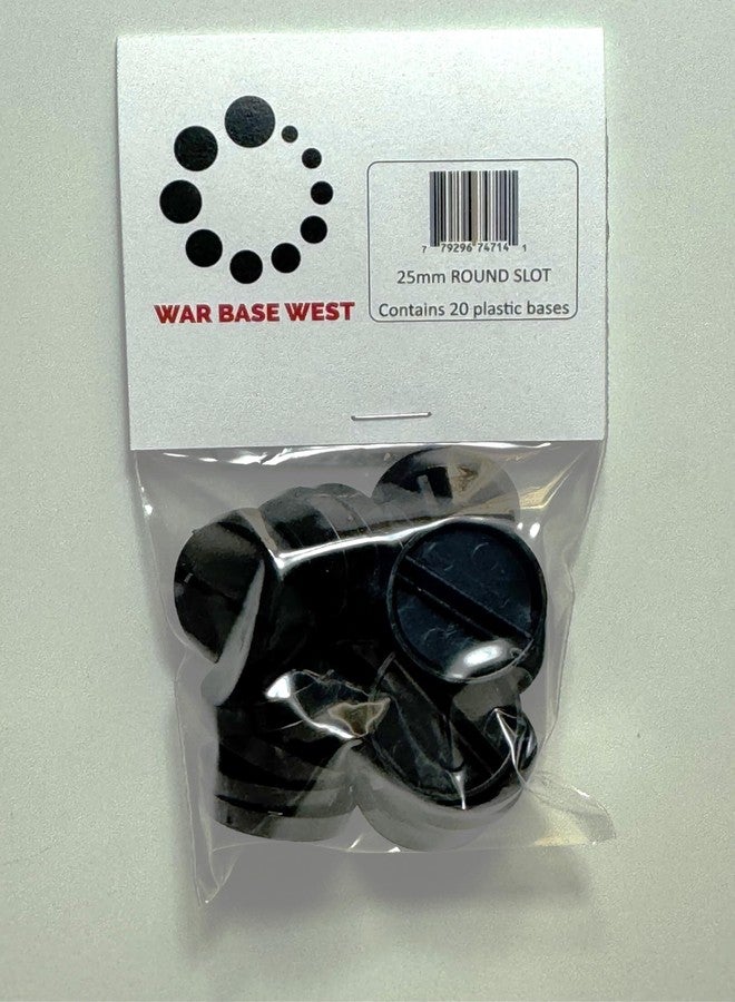 War Base West مجموعة من 20 قاعدة دائرية بقطر 25 مم لقطع ألعاب Warhammer 40k و AoS من Games Workshop - Image 1