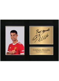 Cristiano Ronaldo Manchester United Signed A4 Printed Autograph Photo Reproduction Print Picture Display No46 Black