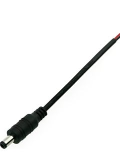 DC Power Connector with Bare Wires (Black)