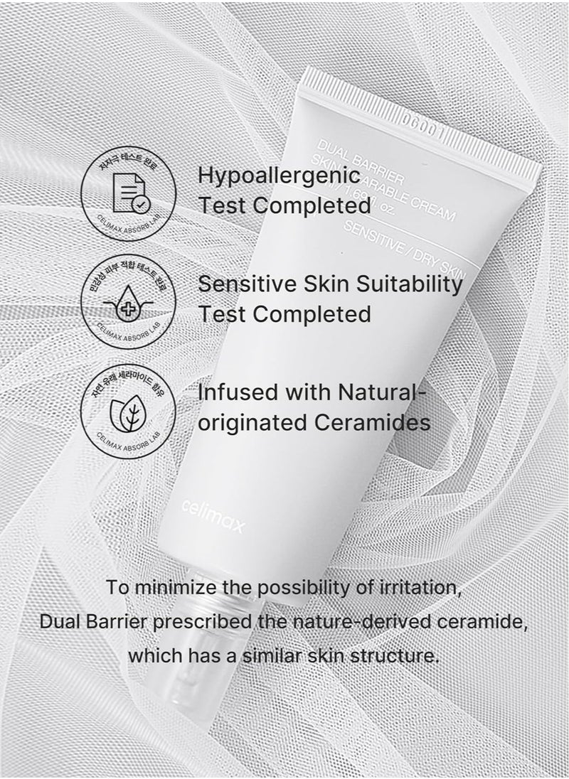 celimax Dual Barrier Skin Wearable Cream | Long Lasting Cream Face Moisturizer With Ceramides, Hyaluronic Acid, Moisturizing, Hydrating, Soothing, Repairing, Day & Night Cream, 50Ml  - Image 5