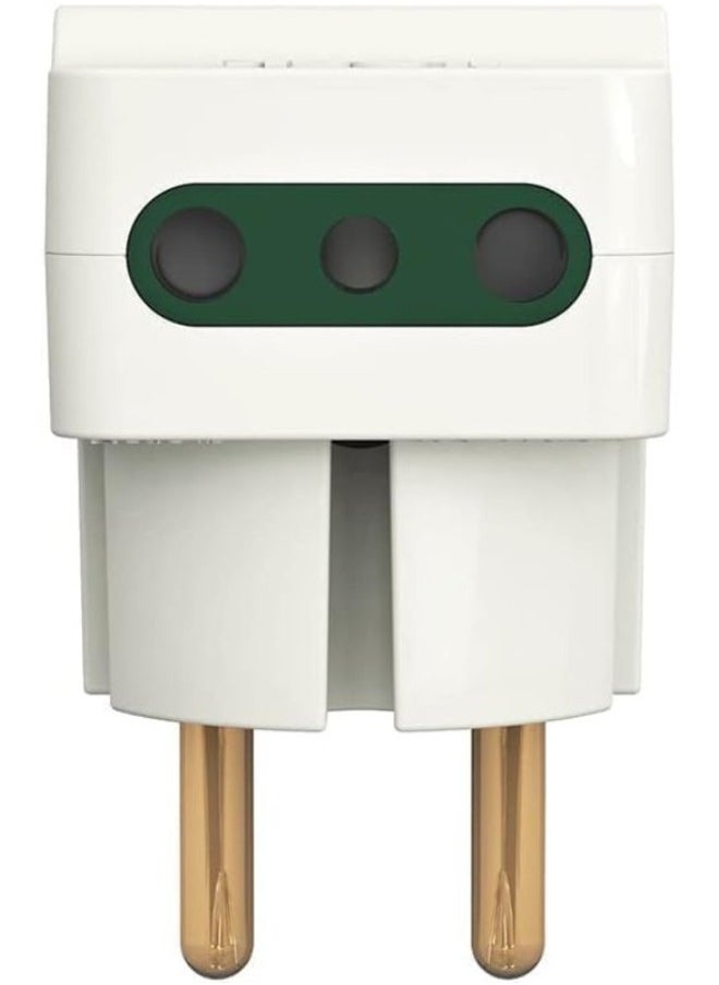 iLOCK - High Quality 3-Way Wall Outlet Adapter-3500W-16A-250V-White - Image 1
